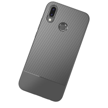 NALIA Silikonhülle für Huawei P20 Lite – Rutschfest & Matt – VORTEX (Gebürstete Optik & Carbon Design) – Marke aus Berlin