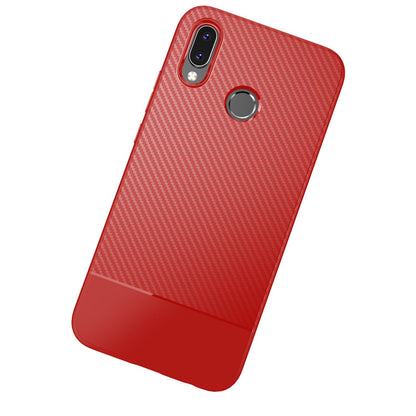 NALIA Silikonhülle für Huawei P20 Lite – Rutschfest & Matt – VORTEX (Gebürstete Optik & Carbon Design) – Marke aus Berlin