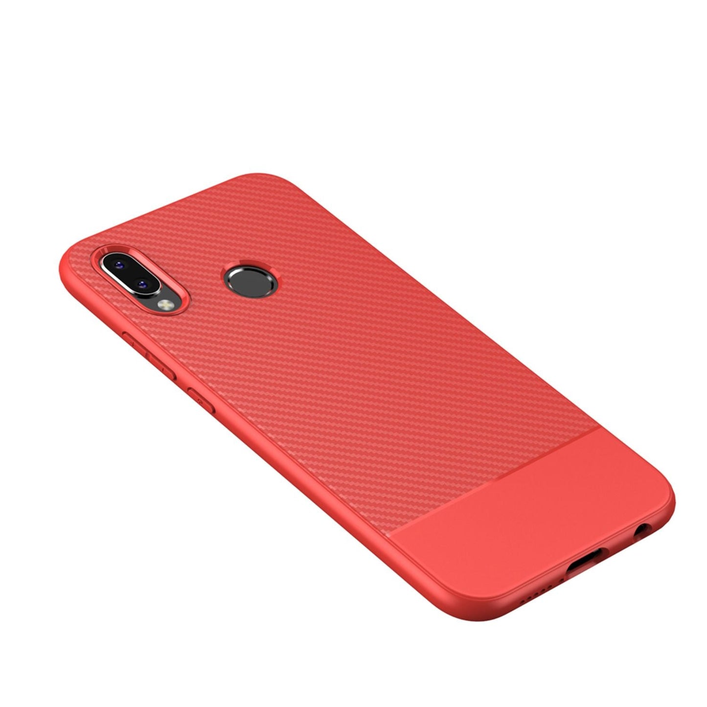 NALIA Silikonhülle für Huawei P20 Lite – Rutschfest & Matt – VORTEX (Gebürstete Optik & Carbon Design) – Marke aus Berlin