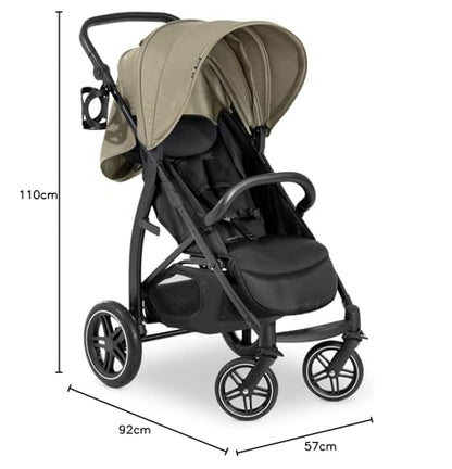 hauck Rapid 4D, Rosa - Kinderbuggy mit Liegefunktion ab Geburt bis 22 kg - UV Schutz 50+ - Klein Zusammenklappbar - Höhenverstellbarer Schieber mit Getränkehalter - Pannensichere Gummi Räder - Meloni2