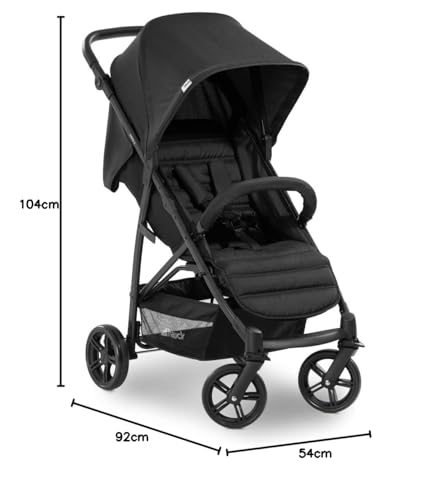 hauck Rapid 4, Grey - Pushchair from Birth up to 22 kg, Plastic Wheels, Compact & One Hand Folding, Height-Adjustable, Fully Reclining
