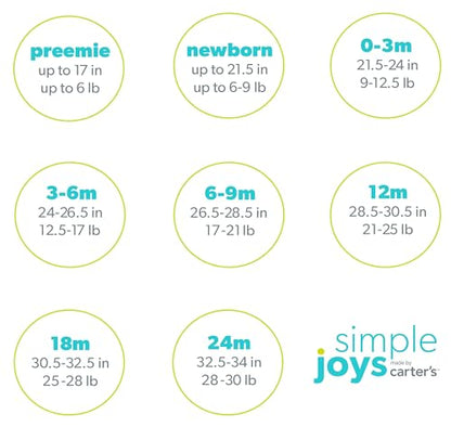 Simple Joys by Carter's Unisex Baby Trousers (Pack of 4)