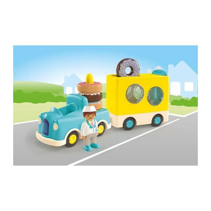 PLAYMOBIL Junior 71685 Dump Truck Sustainable Toy for Children from 1 Year Including Builder and Three Building Blocks