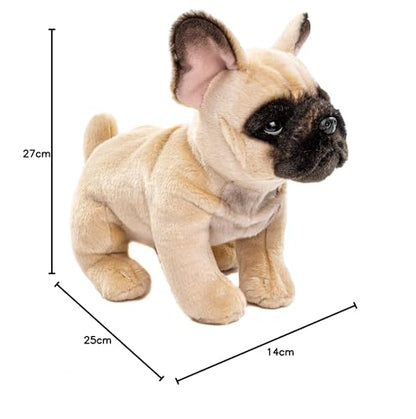 Uni-Toys - Französische Bulldogge (beige) - Ohne Leine - 26 cm (Länge) - Plüsch-Hund - Plüschtier, Kuscheltier