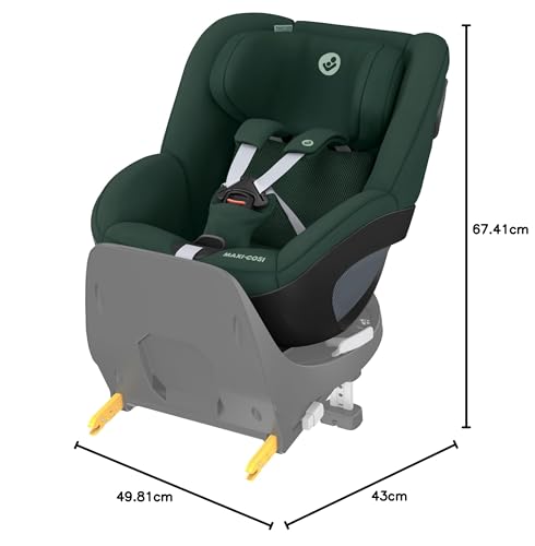 Maxi-Cosi Pebble 360 i-Size Babyschale Drehbar, Neugeborenen Autositz 360 Grad, 0–15 Monate (40–83 cm), Drehung mit einer, ClimaFlow, Easy-In-Gurt, G-CELL Seitenaufprallschutz, Essential Green - Meloni2