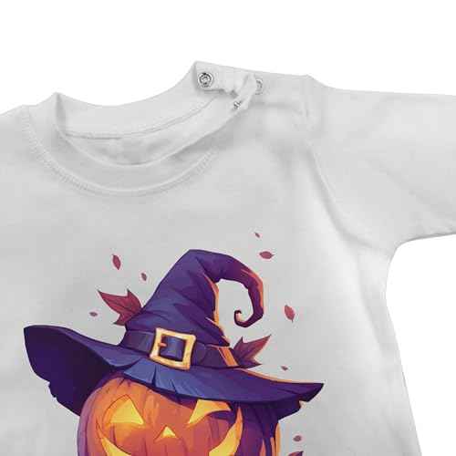 Shirtracer - Baby Long Sleeve Shirt - Babies - Scary Pumpkin | Scary Witch Pumpkin | Scary Pumpkin | Spooky Pumpkin | Pumpkin Face Halloween