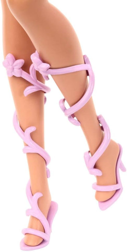 Mattel Barbie-Puppe Fee mit Spielzeugzauberstab und Mode-Accessoires, Fantasiethema mit Farbwechsel bei Flügeln und Outfit, JCP76, [Mehrfarbig]
