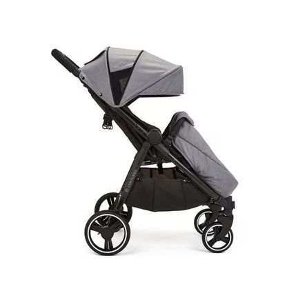 Ickle Bubba Venus Prime Doppelkinderwagen - geeignet von Geburt bis 15 kg (ca. 3 Jahre), leichter, faltbarer Zwillingskinderwagen mit Neugeborenenkokon, 2 Fußwärmern und Regenschutz (Schwarz)
