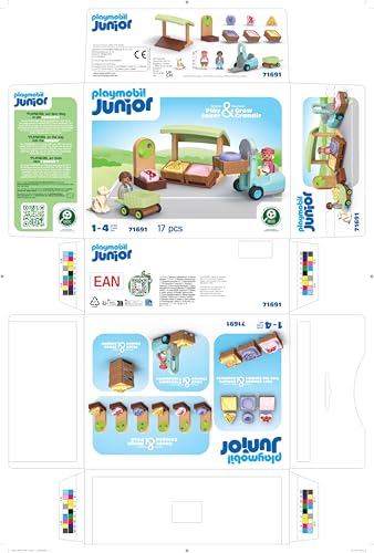PLAYMOBIL JUNIOR | Erlebnisturm mit Eisstand | nachhaltiges Spielzeug aus biobasierten Kunststoffen | für Kinder ab 1 Jahr | 71703