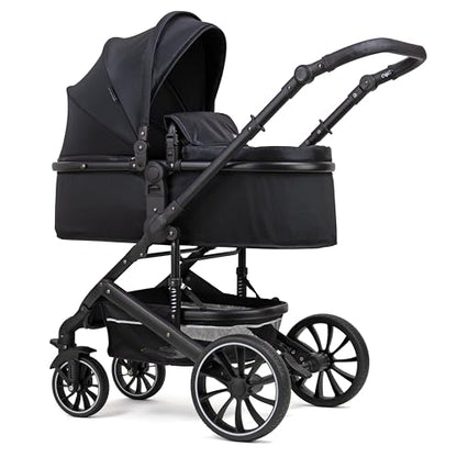Pixini Neyla Combi Pushchair with Accessories (3-in-1 Set with Baby Seat Black/Black)