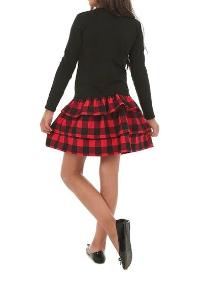 Dykmod Girls Dress Pleated Short Sleeve Long Sleeve Autumn Winter Dresses for Children Festive Winter Dress Flowers Spring Summer Made of Cotton 