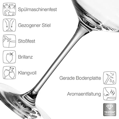Leonardo Weingläser mit Gravur "Pink & White Roses" Design im Set