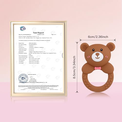 ABirdon Beißring Baby, 2 Stück Silikon Beißring mit Rassel, BPA-frei, Sensorisches Spielzeug für Babys 0-3 Jahre, Molar Beißring für Zahnfleisch