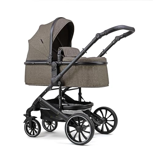 Pixini Neyla Combi Pushchair with Accessories (3-in-1 Set with Baby Seat Black/Black)
