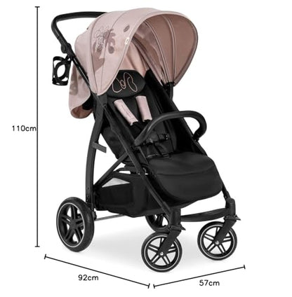 hauck Rapid 4D, Rosa - Kinderbuggy mit Liegefunktion ab Geburt bis 22 kg - UV Schutz 50+ - Klein Zusammenklappbar - Höhenverstellbarer Schieber mit Getränkehalter - Pannensichere Gummi Räder - Meloni2