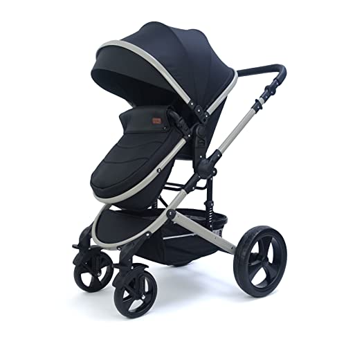 Pixini Neyla Combi Pushchair with Accessories (3-in-1 Set with Baby Seat Black/Black)