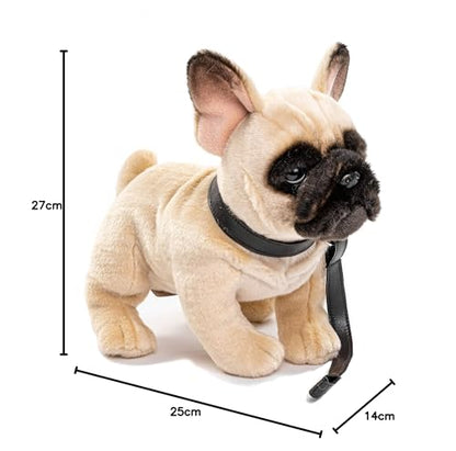 Uni-Toys - Französische Bulldogge (beige) - Ohne Leine - 26 cm (Länge) - Plüsch-Hund - Plüschtier, Kuscheltier