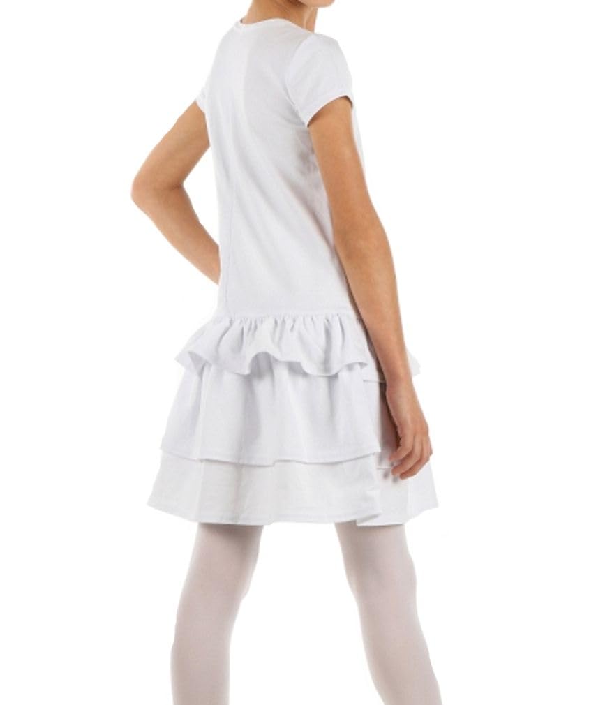 Dykmod Girls Dress Pleated Short Sleeve Long Sleeve Autumn Winter Dresses for Children Festive Winter Dress Flowers Spring Summer Made of Cotton 