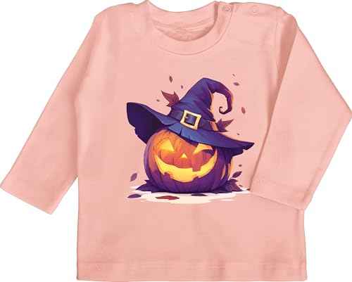 Shirtracer - Baby Long Sleeve Shirt - Babies - Scary Pumpkin | Scary Witch Pumpkin | Scary Pumpkin | Spooky Pumpkin | Pumpkin Face Halloween