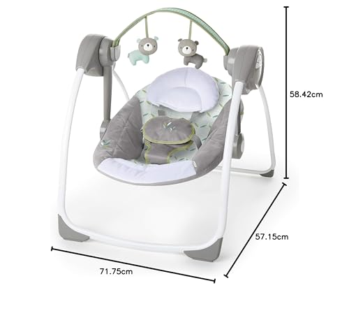 Ingenuity, tragbare Babyschaukel, Cuddle lamp - mit Melodien, Zeit- und Schaukeleinstellung