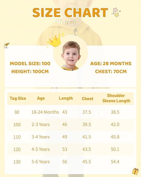 Volunboy Baby Hooded Jackets, Boys Long Sleeve Windproof Coat Cartoon Print Jackets