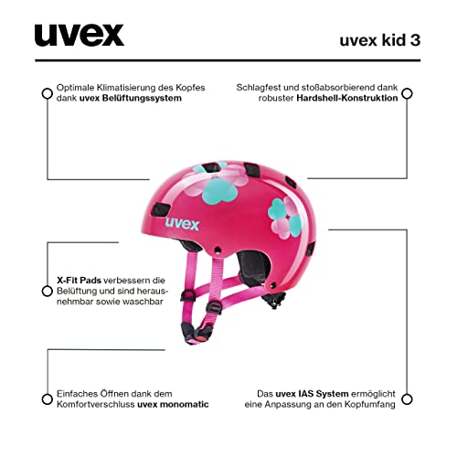uvex Kid 3 - robust bicycle helmet for children - individual size adjustment - washable interior 