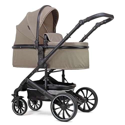 Pixini Neyla Combi Pushchair with Accessories (3-in-1 Set with Baby Seat Black/Black)