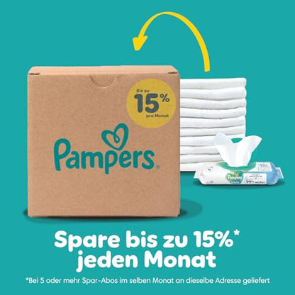 Pampers Baby-Dry Size 3, 222 Nappies, 6 kg - 10 kg, Up to 100% Leak Protection & Comfort All Night