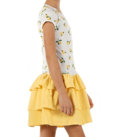 Dykmod Girls Dress Pleated Short Sleeve Long Sleeve Autumn Winter Dresses for Children Festive Winter Dress Flowers Spring Summer Made of Cotton 