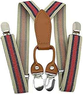 Pack of 2 Children's Braces 4 Clips Y-Shape – 2.5 cm Wide