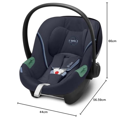 CYBEX Gold Babyschale Aton S2 i-Size, Ab Geburt bis ca. 24 Monate, Max. 13 kg, Inkl. Neugeboreneneinlage, SensorSafe kompatibel, Ocean Blue - Meloni2