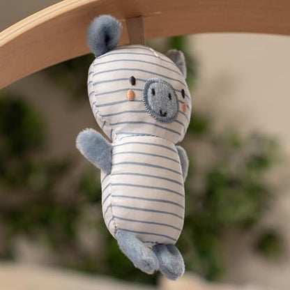Ingenuity Hugs & Hoots zusammenklappbare & tragbare Babyschaukel, 5 Schaukelgeschwindigkeiten, 8 Melodien, 3 Naturgeräusche, Lautstärkeregulierung und Spielzeugbügel, ab der Geburt bis 9kg