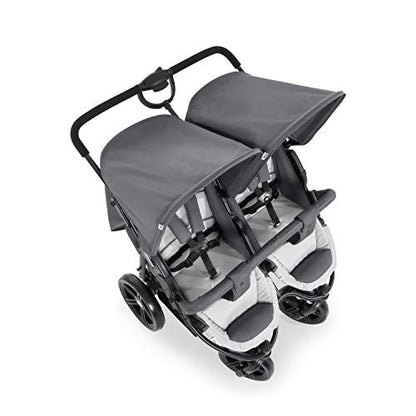 Hauck Roadster Duo SLX Sibling/Twin Pushchair for Babies and Toddlers - Side by Side - Can be used from Birth (with Carry Case) - Slim and Quick Folding
