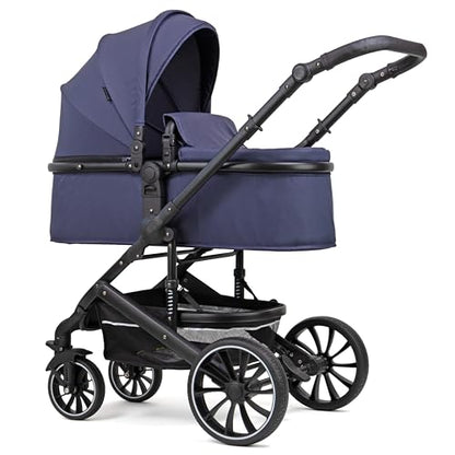 Pixini Neyla Combi Pushchair with Accessories (3-in-1 Set with Baby Seat Black/Black)