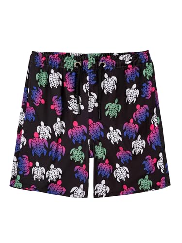 CALBOUNT Boys' Swimming Shorts Printed Quick Dry Swim Shorts with Inner Shorts 