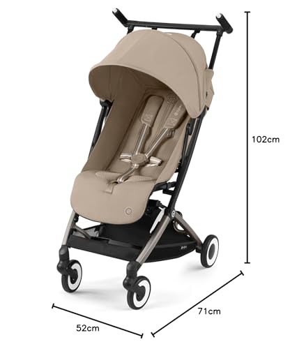 CYBEX Gold Pushchair Dragonfly with One-Pull Harness, From Approx. 6 Months to 4 Years (max. 22 kg), Ultralight (Only 6 kg), Fog Gray (Grey with Silver Frame) 