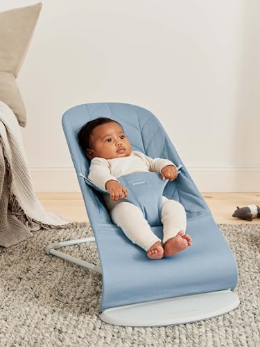 BabyBjörn Bliss Baby Bouncer, Woven, Classic Quilting, Sand Grey 