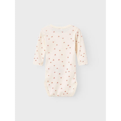 NAME IT Baby - Mädchen Nbfbody 2p Ls Buttercream Hearts Noos