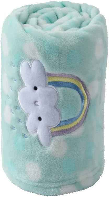 CREVENT Kleine Flauschige warme Baby-Überwurfdecke für Jungen, Kleinkinder, Kinderbett, Kinderwagen, 75 cm x 100 cm, graue Wolke