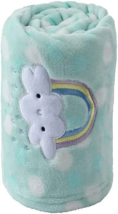 CREVENT Kleine Flauschige warme Baby-Überwurfdecke für Jungen, Kleinkinder, Kinderbett, Kinderwagen, 75 cm x 100 cm, graue Wolke