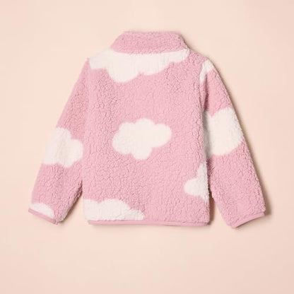 Amazon Essentials Mädchen Sherpa-Fleecejacke mit durchgehendem Reißverschluss