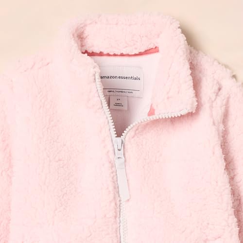 Amazon Essentials Mädchen Sherpa-Fleecejacke mit durchgehendem Reißverschluss
