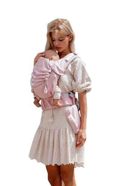 KOKADI Flip X Heart2Heart Cream (Unisize) - Die perfekte Kombi aus dem Komfort eines Fullbuckles und dem Tragen überkreuzt - Ab Geburt - 15 kg, handgefertigt aus 100% Bio-Baumwolle - Beige
