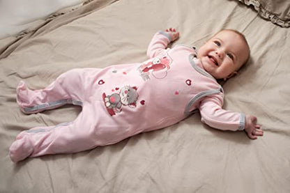 Makoma Baby Erstausstattung Strampler-Set mit Langarmshirt für Säuglinge & Neugeborene Jungen und Mädchen (50 – 74)