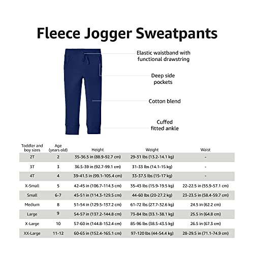 Amazon Essentials Jungen Fleece-Jogginghose, Multi-Packs