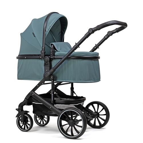 Pixini Neyla Combi Pushchair with Accessories (3-in-1 Set with Baby Seat Black/Black)