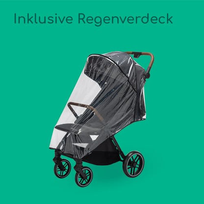 Bebeconfort Indra Stroller, 0-4 Years (22 kg), Quick Automatic Folding Pushchair, Integral Suspension, Small Folding, Flat Reclining Position, Car Seat Compatible, Mineral Graphite