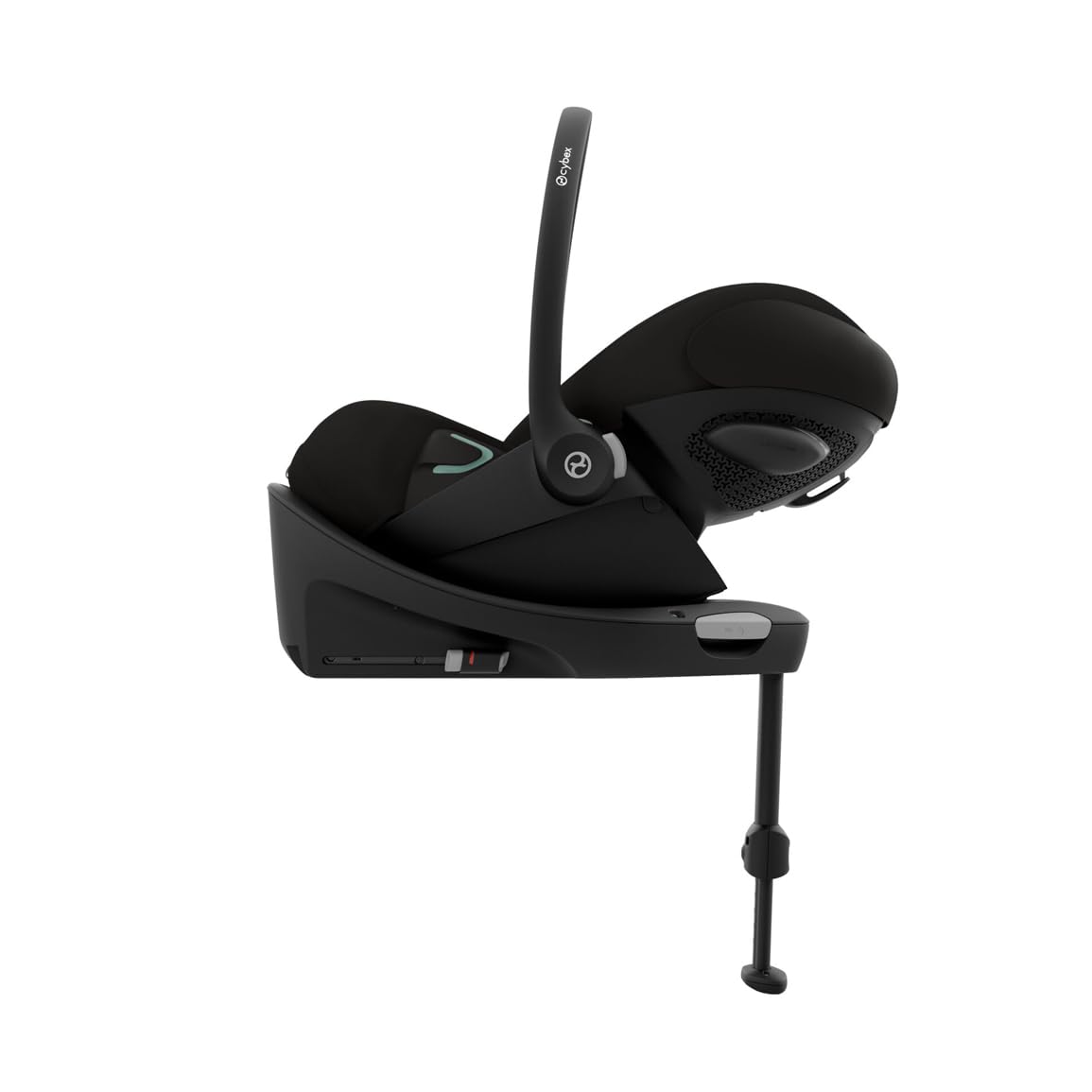 CYBEX Gold Babyschale Cloud G i-Size Comfort, Inkl. Neugeboreneneinlage, Ab Geburt bis ca. 24 Monate, Für Kinder ab 40 cm bis 87 cm, Max. 13 kg, Moon Black