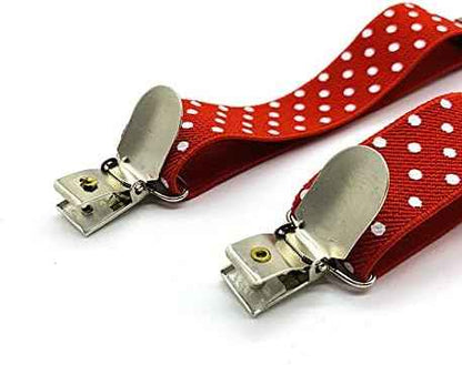 Pack of 2 Children's Braces 4 Clips Y-Shape – 2.5 cm Wide