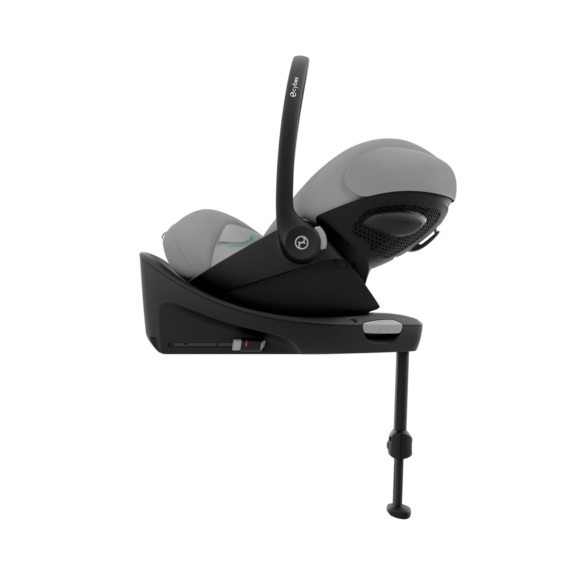 CYBEX Gold Babyschale Cloud G i-Size Comfort, Inkl. Neugeboreneneinlage, Ab Geburt bis ca. 24 Monate, Für Kinder ab 40 cm bis 87 cm, Max. 13 kg, Moon Black